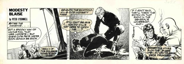 Enric Badia Romero | Modesty Blaise – Original daily strip #3051 – the gallows bird – Romero | Origin Of Comics
