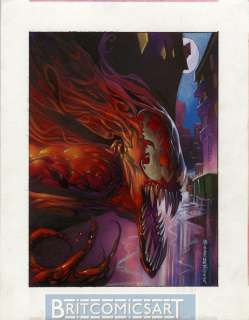 Dave Devries - Carnage Trading Card Art Marvel Masterpieces 1995 By Dave Devries Spider-Man Issue 1