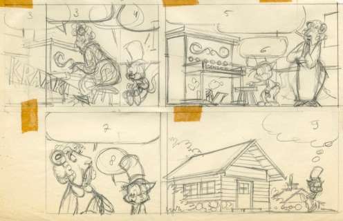 Haasteren, Jan Van - 1 Original preliminary page - De Boze Wolf - voor "De blaaswedstrijd" (begin jaren 1970) | Catawiki