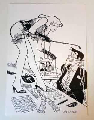 Capogna, Max - 1 Original drawing - Business meeting - 2001 | Catawiki