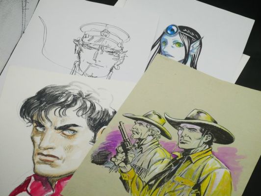 Pellejero, Romanini, Evangelisti etc. - Original drawing - Corto Maltese, Dylan Dog, Tex - Ensemble de dessins - 2015 | Catawiki
