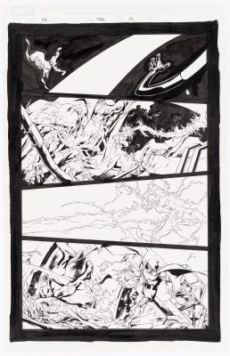 Lot 94 - MIKE McKONE FANTASTIC FOUR #536 COMIC BOOK PAGE ORIGINAL ART. | Hake’s