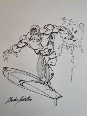 Castellini, Claudio - 1 Original drawing - The Silver Surfer | Catawiki