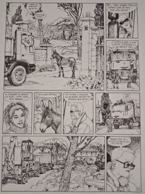 Michel Faure - 1 Original page - la piste cavalière - Planche originale à l‘encre de chine