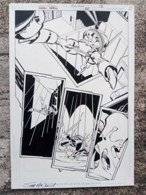 Scott Mcdaniel - 1 Original page - Green lantern : Deathstroke 1/2 splash page | Catawiki