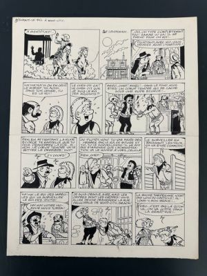 Tibet - 1 Original page - Chick Bill - Schnot le bel à Wood City . page 9 - 1976