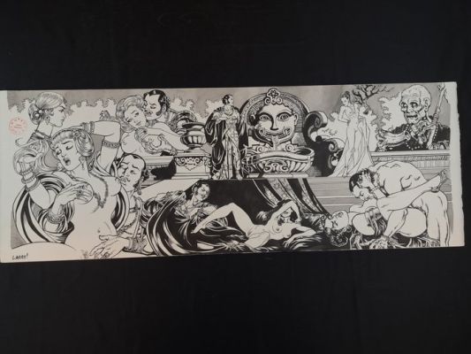 Larry Camarda - 1 Original drawing - Le 110 pillole Tributo a Magnus | Catawiki