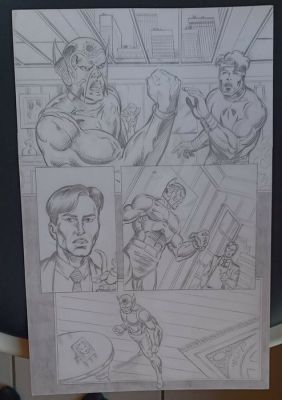 Chris Malgrain - 1 Original page - Jack KIRBY - Hommage Genesis | Catawiki