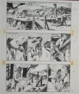 Gallieno, Ferri - 1 Original page - Zagor n. 123 - "La miniera insanguinata" | Catawiki