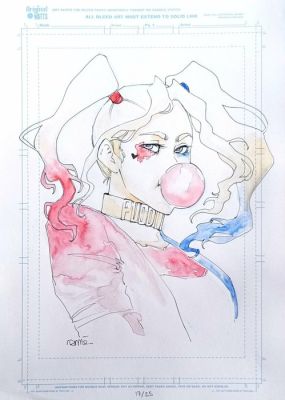 Namé - 1 Colour pencil drawing - Harley Quinn - Papier Professinnel | Catawiki