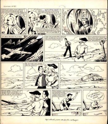 Breysse, Frédéric-Antonin - 1 Original page - Oscar Hamel / Oscar en Isodoor - L’Idole aux Jeux d’Emeraude / De Schat van de Maya’s - 1948 | Catawiki