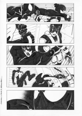 Continue Shopping | GWENPOOL #4 PAGE 9 ORIGINAL PAGE BY STEFANO NESI | Scott’s Collectables