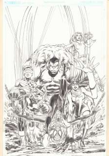 Neal Adams - champions #1 variant cover - hulk, ms. Marvel (kamala khan,) nova, spider-man (miles morales,) cyclops, and vision (viv) - 2017