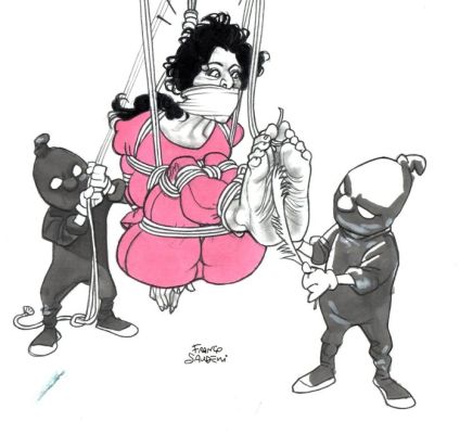 Saudelli, Franco - 1 Original colour page - Bondage - "Femmine alla corda..." - 1990 | Catawiki