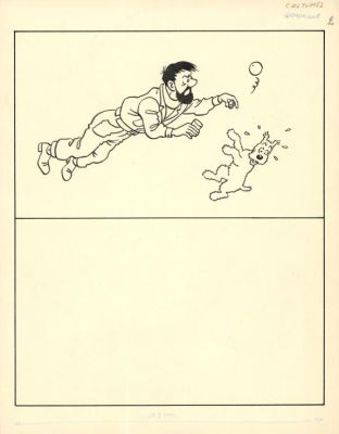 Studio Hergé | Illustration originale pour un album à colorier paru en 1961 - Tintin | Daniel Maghen