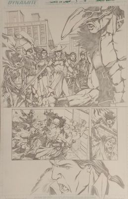 Sergio Dávila (Pencil) Original page - Swords of Sorrow - Swords of Sorrow #3, Page 18