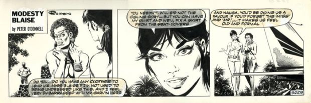 Romero, Enric Badia - 1 Original page - Modesty Blaise - strip #3228 - 1974 | Catawiki