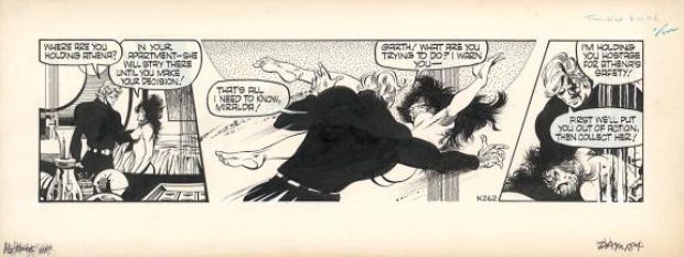 Asbury | Strip original numéroté K262, phylactères collés - Man Hunt - Garth | Daniel Maghen