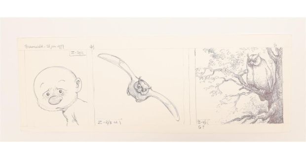 DULIEU, JEAN (1921-2006). THREE SKETCHES OF WOODGNOME PAULUS | Zwiggelaar Auctions