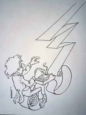 Barbe, André-François - 1 Original drawing - Humour - Amadeus - 1980