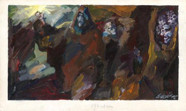 Alberto Breccia - Illustration originale réalisée en 1988, pour la réédition du roman Le Nom de la rose d‘Umberto Eco en 1992