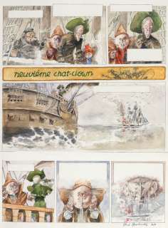Hausman | Capitaine Trèfle, planche n°34 à l’aquarelle… | Millon