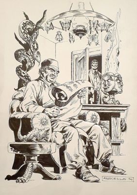 Marcello, Carlo Raffaele - 1 Original drawing - Tex Willer - El Morisco e Eusebio - 1994 | Catawiki