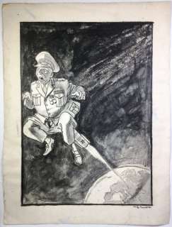 Milo Manara | pacifist drawing on card stock | Catawiki