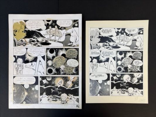 Wallace Wood - Master of Underground Comix - 2 Original drawing - Lunar Tunes | Catawiki