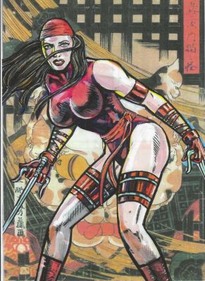 Gino Vercelli - 1 Original colour drawing - Daredevil - Elektra - 2021 | Catawiki