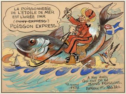 Rob-Vel (Robert Velter Dit) 1909-1991 - Spirou et le poisson express