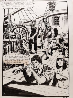 Manara, Milo - Page originale du tableau - Jolanda De Almaviva - #42 "La Ballata della Regina" - 1972 | Catawiki