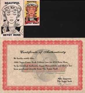 Wally Wood | 1966 Topps Comic Book Foldees Line Art #10 - Betsy Ross | Anthony’s Comic Book Art