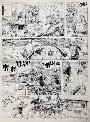 Rossi, Christian - Giraud, Jean - 1 Original page - Jim Cutlass - "Tonnerre au Sud" - 1995