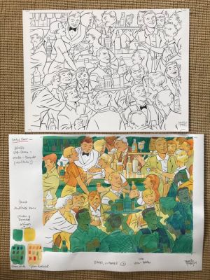 Daniel Torres - 1 dessin original + mise en couleur - Cerveza Voll-Damn - 2001 | Catawiki