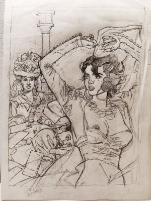 Carles, Prunés - 2 Original preliminary drawing - Erotic Art - Preliminary Cover Art + Sketch art Illustration | Catawiki