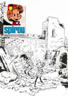 Séron | Les Petits hommes, illustration inédite Ã  l’encr… | Banque Dessinée