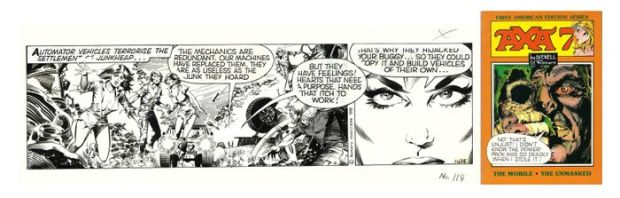 Romero, Enric Badia - 2 Original page - Axa - strip #1475 - 1 Special strip with two panels + 1 Comic book: Axa #7 - Eclipse Comics - 1983 | Catawiki