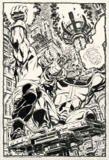 Byrne, John - DARKSEID VS. THANOS Illustration | ComicConnect (Buy It Now)