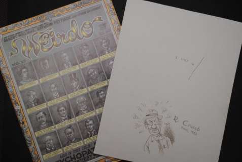 Crumb, Robert | Original drawing ’one line’ with self-portrait + Weirdo Magazine Nr 13  - (1985) | Catawiki