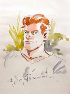 Attanasio | Bob Morane, illustration à l’aquarelle, à la… | Millon