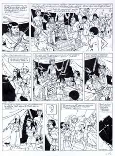 De Gieter | Papyrus, planche n°8 Ã  l’encre de Chine de l’ép… | Banque Dessinée