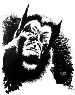 Kelley Jones | INKED WEREWOLF DRAWING | Tri-State Original Art