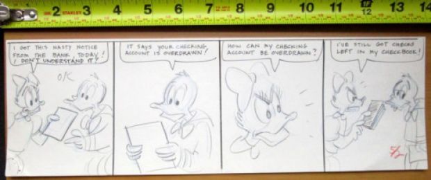 1980 DONALD + DAISY DUCK WALT DISNEY PRODUCTION cel COMIC STRIP ART DRAWING | eBay US (Buy It Now)