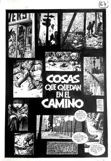 HORACIO ALTUNA CARLOS TRILLO - Original page for Ultimo Recreo. Cm. 25,5x36. Ink. Signed. Mint. Code 121.