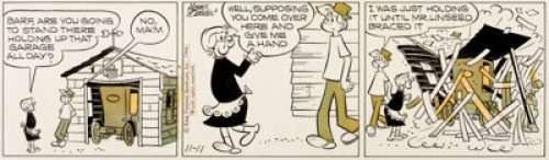 Frank Roberge Mrs. Fitz Daily Comic Strip Original Art dated 11-11-66 (King Features Syndicate, 1966). Barf - | Heritage