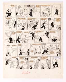 Oor Wullie original artwork (1959) drawn and signed by Dudley Watkins for The Sunday Post 30 Aug | Comic Book Auctions ltd