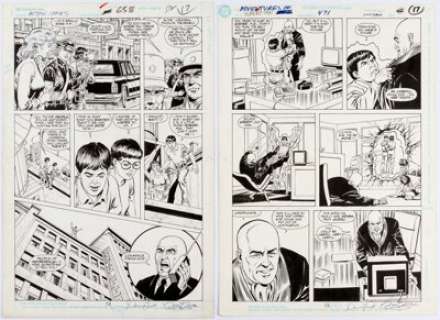Curt Swan and Dennis Janke The Adventures of Superman #471 and Action Comics #658 Story Pages Group of 2 (DC - | Heritage