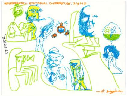 Art Spiegelman Verse Burgers Editorial Conference Sketches Original Art (1972). Verse Burgers was a - | Heritage