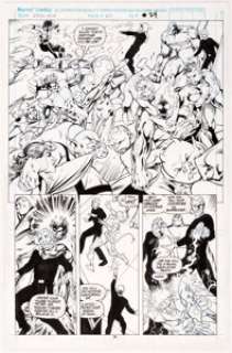Alan Davis and Mark Farmer Excalibur #65 Page 24 Original Art(Marvel, 1993). A wonderful Battle Royale page - | Heritage